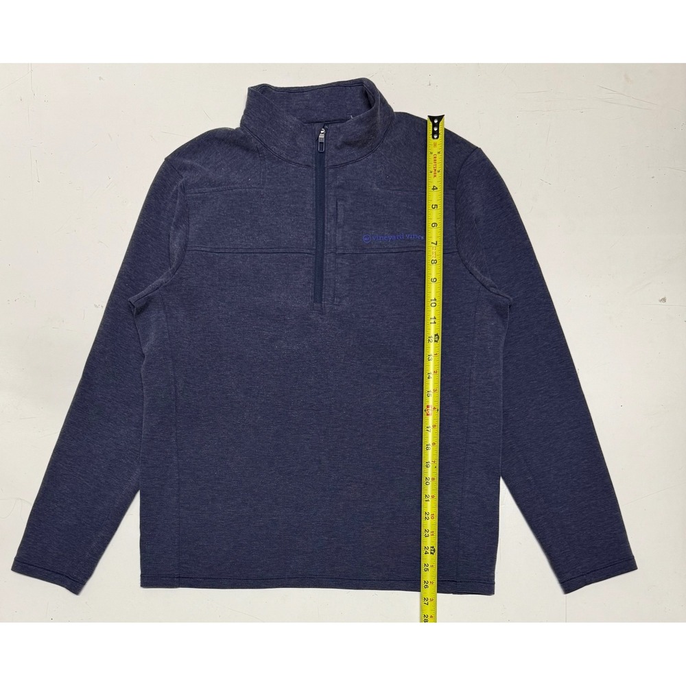 Vineyard Vines OTG On-The-Go Shep Shirt Mens Medium Blue 1/4 Zip Pullover Jacket